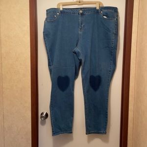 ModX jeans with heart details at knee